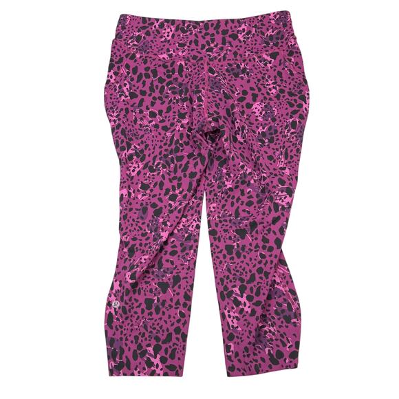 LULULEMON Base Pace High-Rise Crop 23" 14 Cheetah Camo Magenta Purple Multi - Picture 8 of 9
